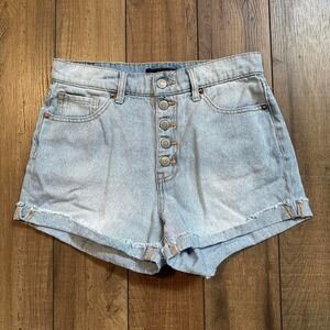 Aeropostale mom short‎ light wash high waisted denim jean shorts size 2